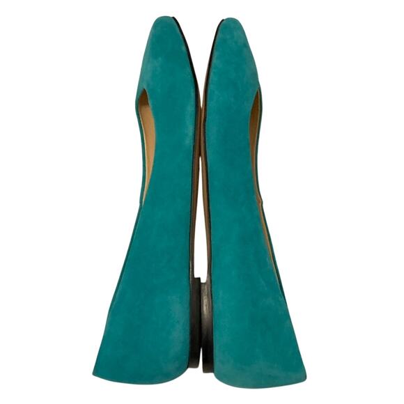Talbots Womens Green Suede 6.5 Ballet Flats Pointed Toe NWOT  Genuine Leather - Picture 10 of 12